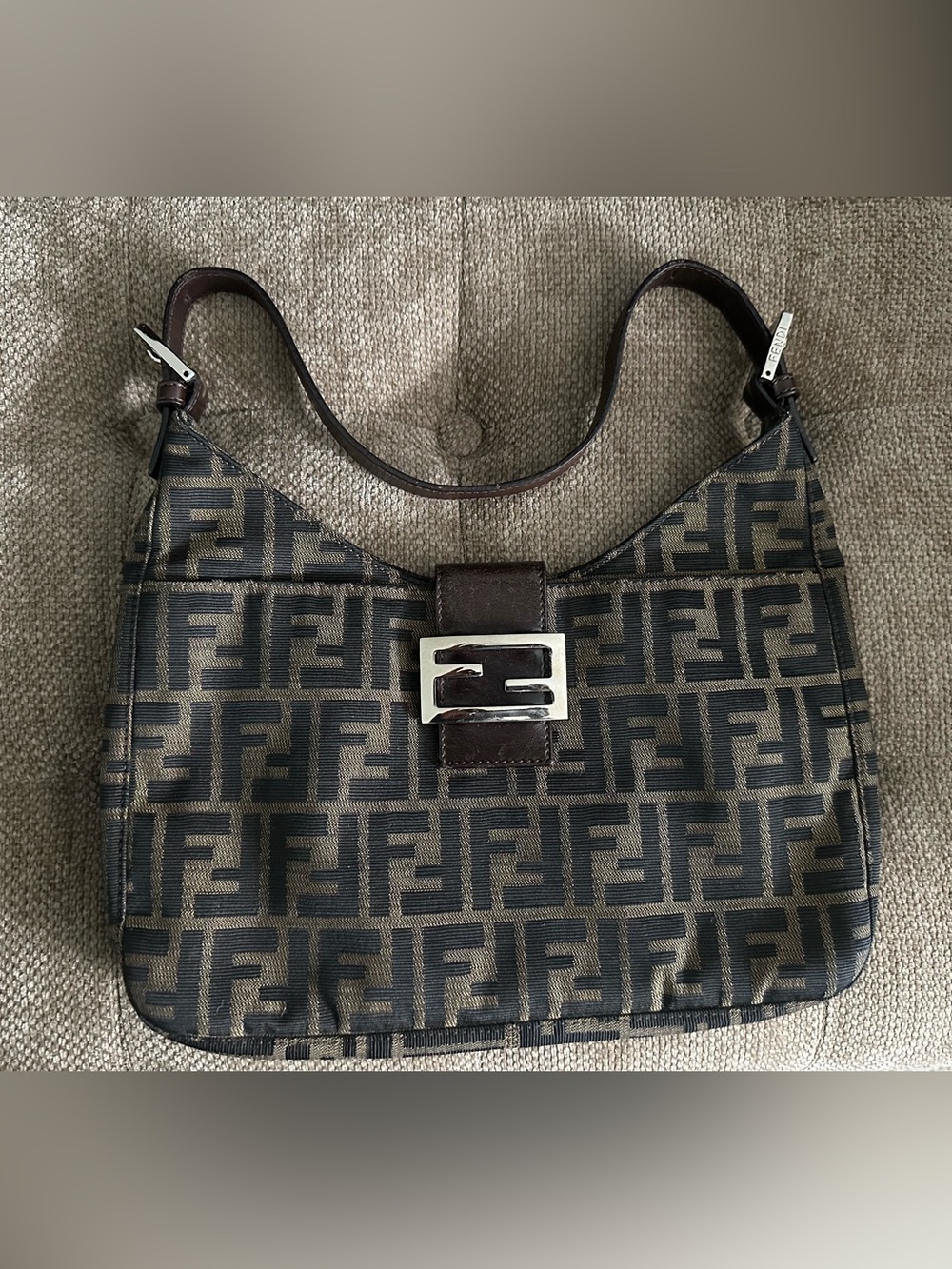 Authentic Vintage Fendi Zucca Mamma Bucket Bag